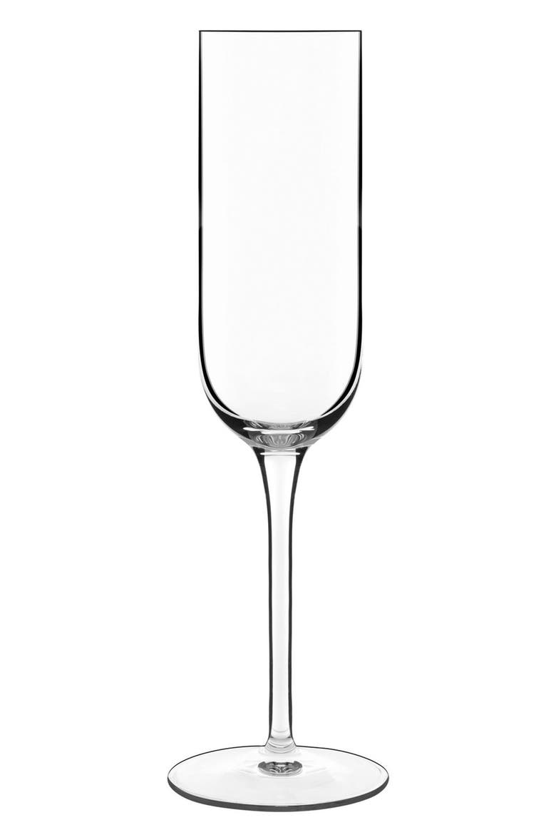 Sublime Set of 4 Champagne Flutes, Main, color, CLEAR