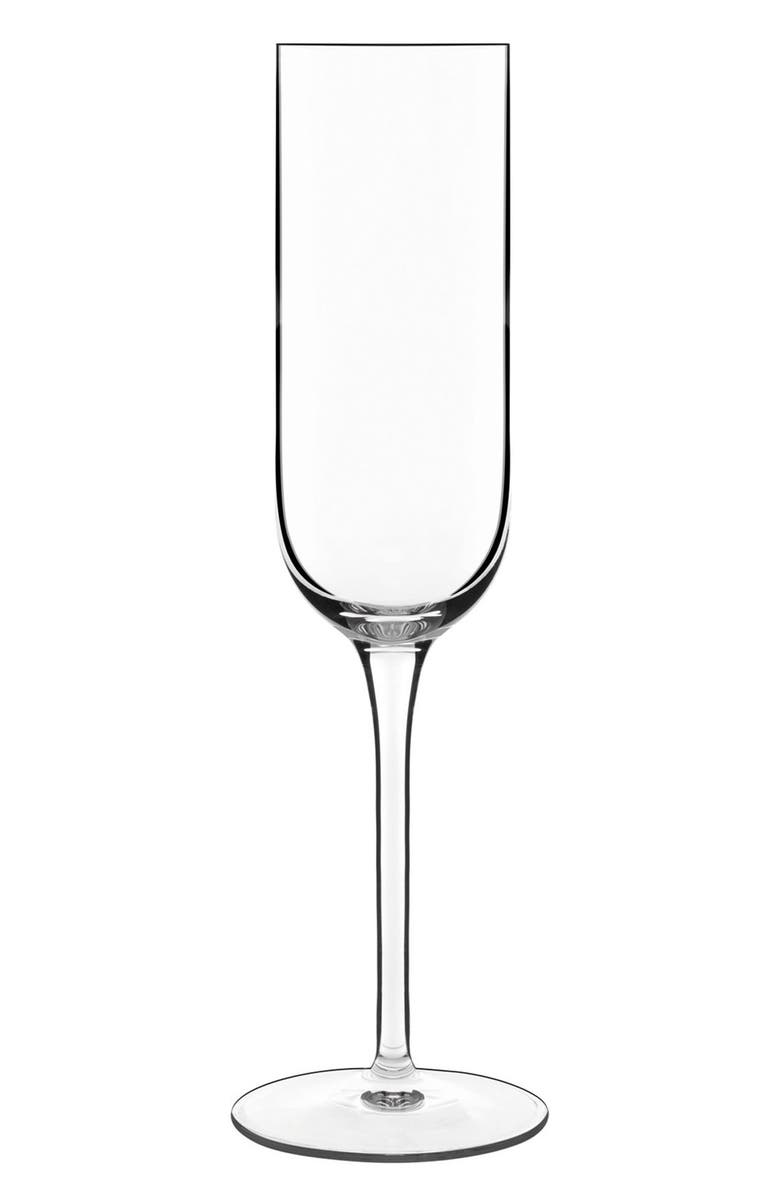 Luigi Bormioli Sublime Set of 4 Champagne Flutes, Main, color, Clear