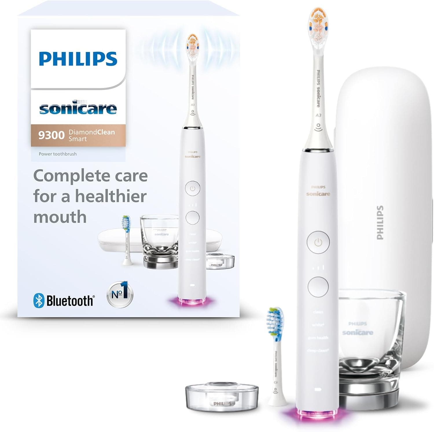 Philips Sonicare Diamondclean Smart 9300 Electric Toothbrush White