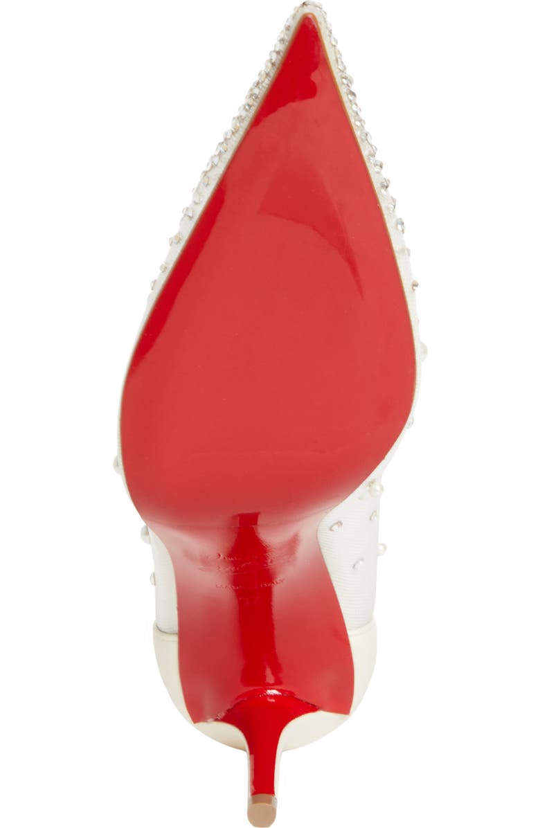 Christian Louboutin Miss Z Degrastrass Perla Pointed Toe Pump, Alternate, color, Version Bianco