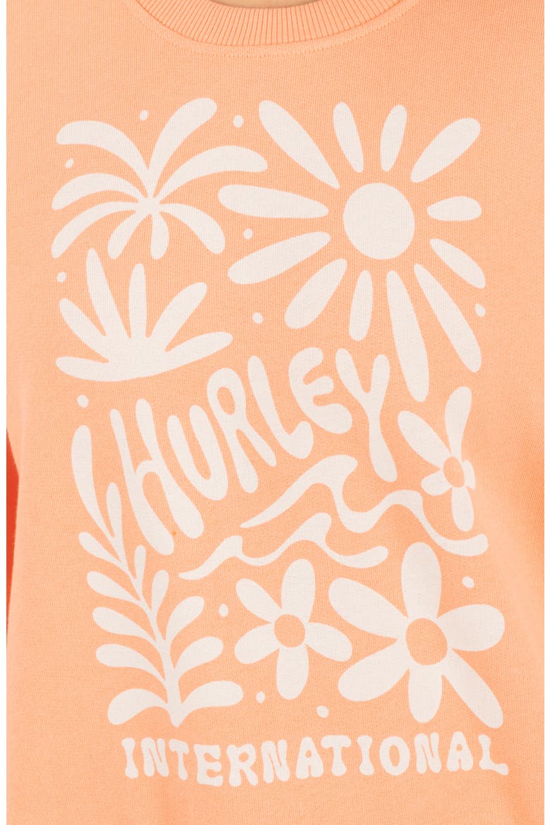 Flourish Graphic Boxy Sweatshirt, Alternate, color, PAPAYA PUNCH