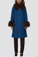 TT Studios Penny Denim Faux Fur Jacket