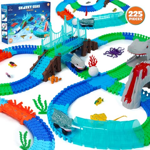 Shark Car Seas Tracks Playset 225 Pieces