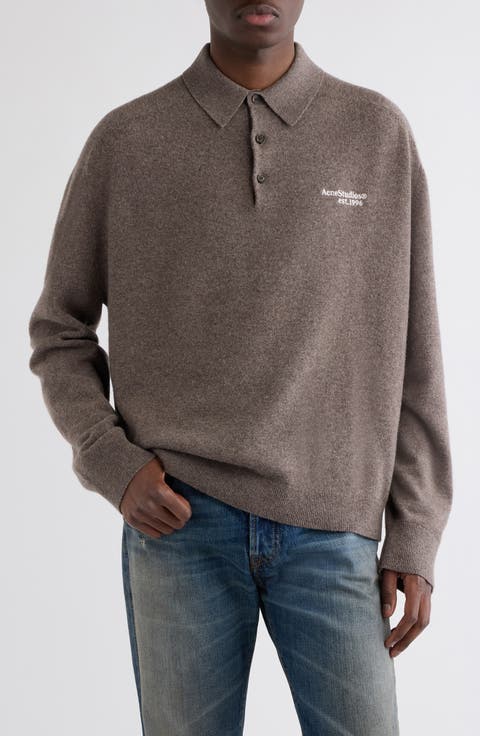 Kluxey Light Richard Yak Hair & Wool Polo Sweater