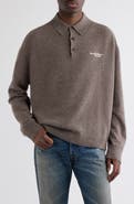 Acne Studios Kluxey Light Richard Yak Hair & Wool Polo Sweater