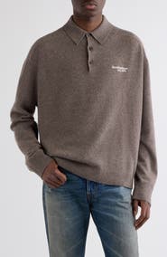 Acne Studios Kluxey Light Richard Yak Hair & Wool Polo Sweater