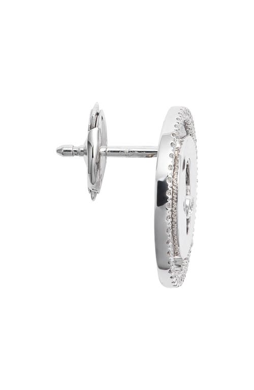 Messika Lucky Move Diamond Pavé Button Earrings In White Gold