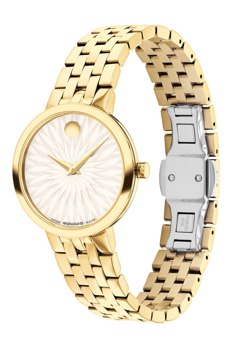 Museum Classic Bracelet Watch, 29.5mm, Alternate, color, WHITE