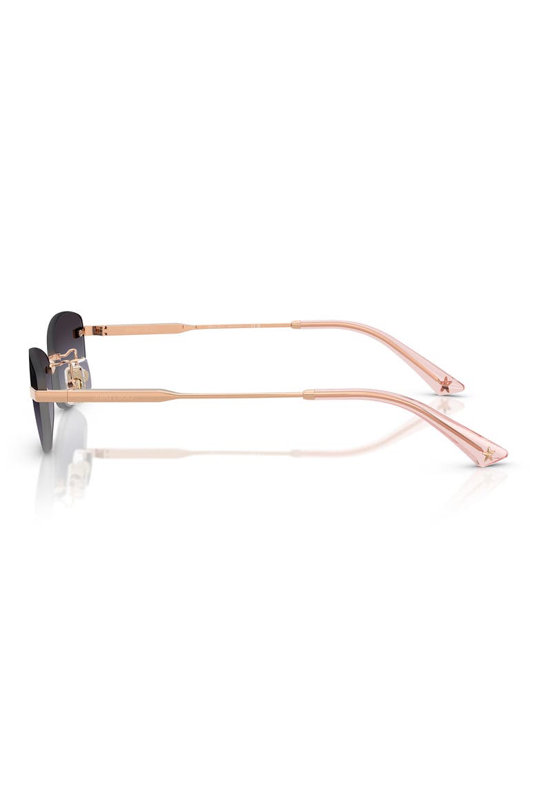 57mm Oval Sunglasses, Alternate, color, ROSE GOLD/ LIGHT GREY