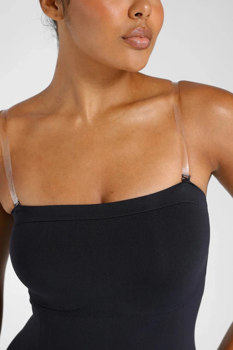 Seamless Strapless Bodysuit, Alternate, color, Standard black