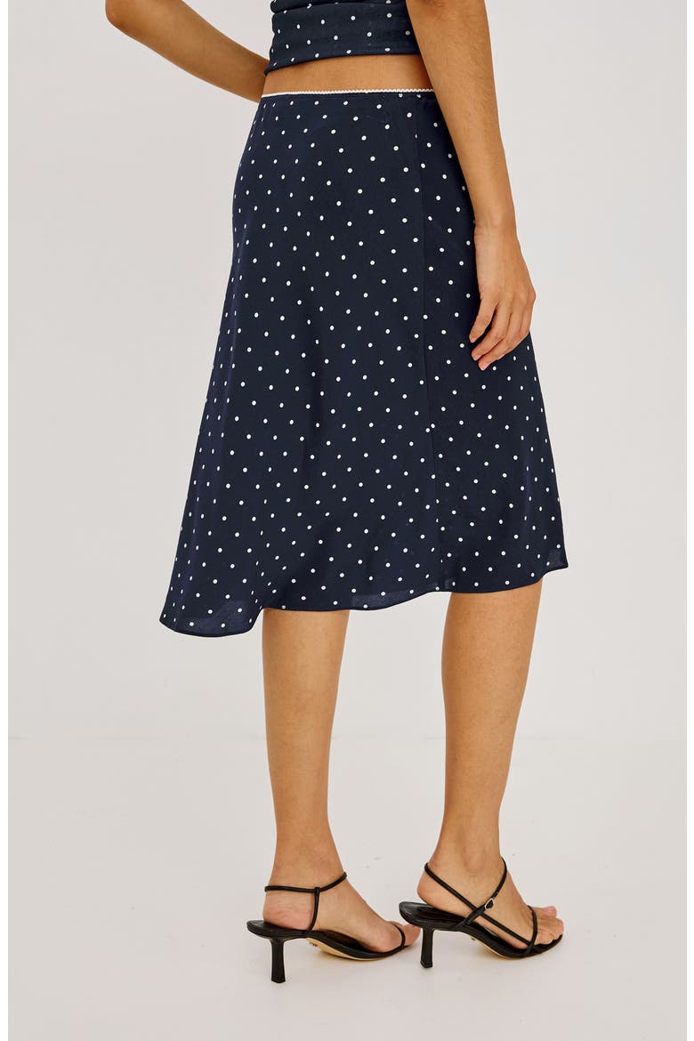 Jolene Polka Dot Midi Skirt, Alternate, color, NAVY POLKA DOTS