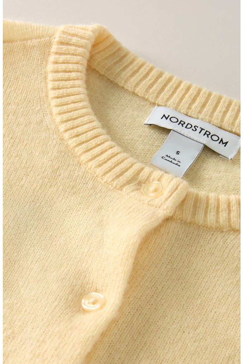 Kids' Cashmere Cardigan, Alternate, color, YELLOW CLOVER
