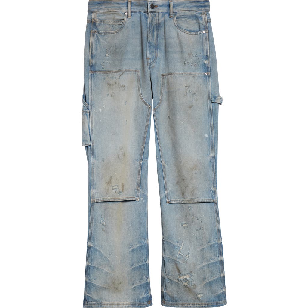 Amiri Lightweight Distressed Carpenter Jeans In Blue