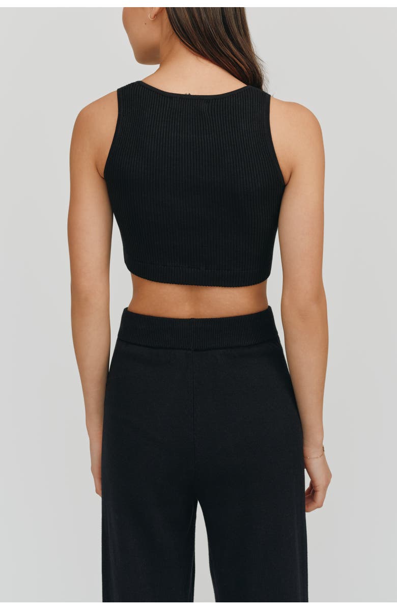Kathryn McCarron Bardot Cropped Tank, Alternate, color, Black