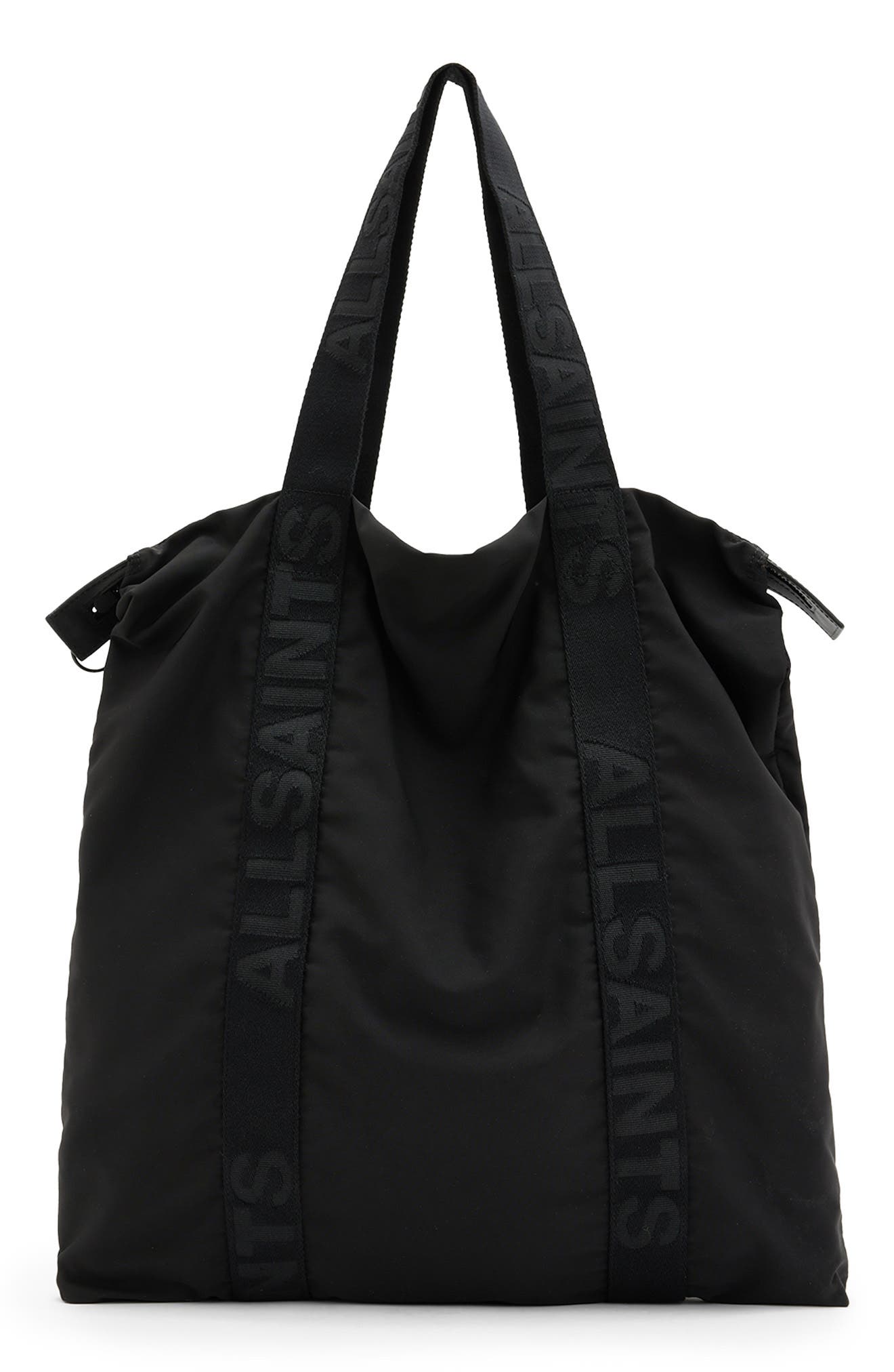 AllSaints Afan Recycled Nylon Tote Bag, Main, color, 
