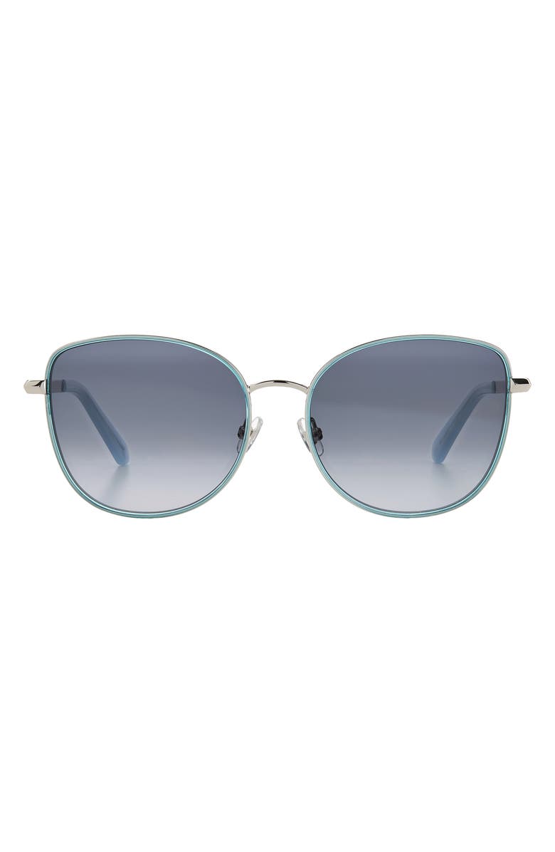 Kate Spade New York maryam 56mm gradient polarized cat eye sunglasses, Main, color, 