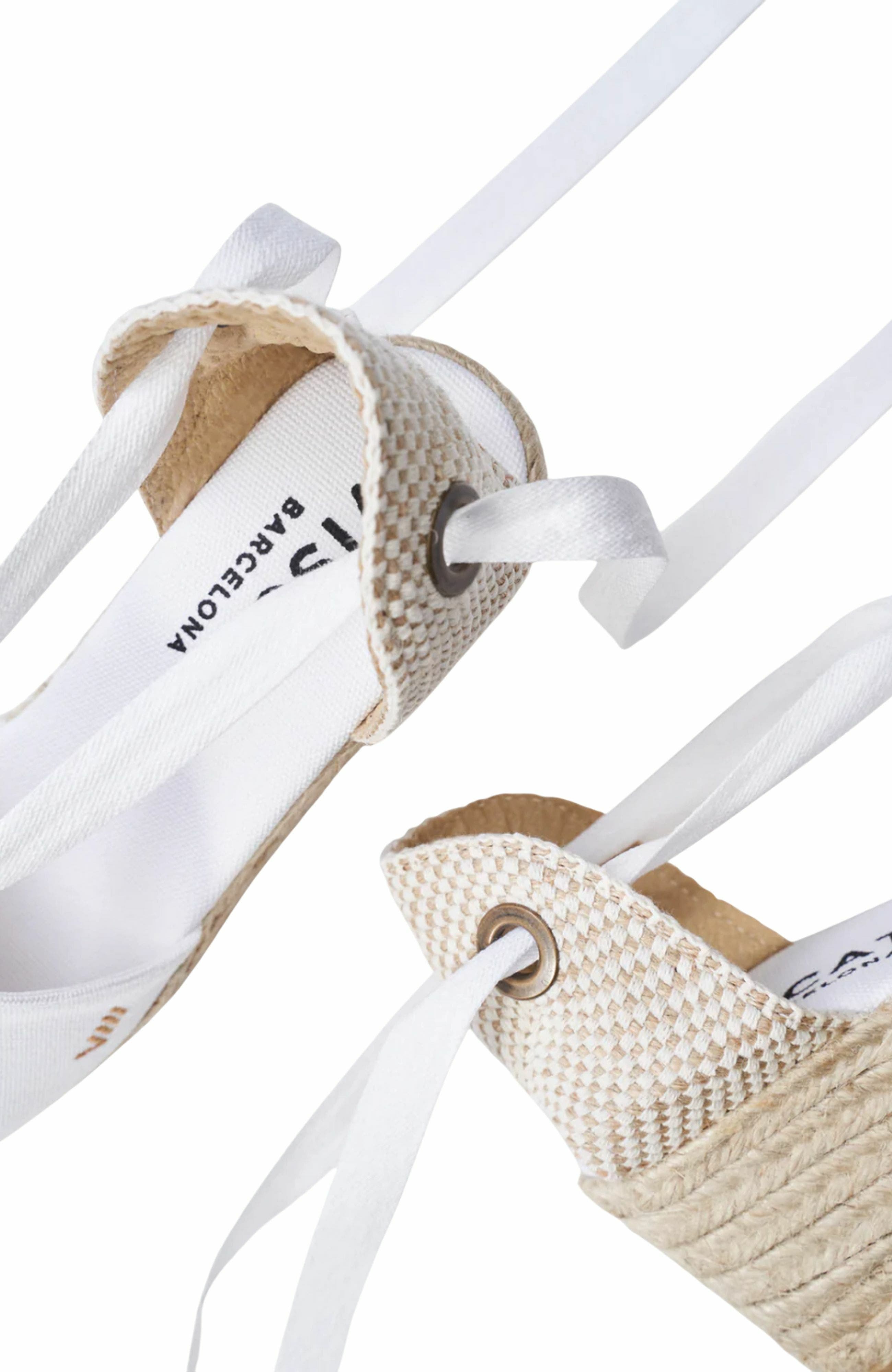 Escala Canvas Espadrille Wedges, Alternate, color, White