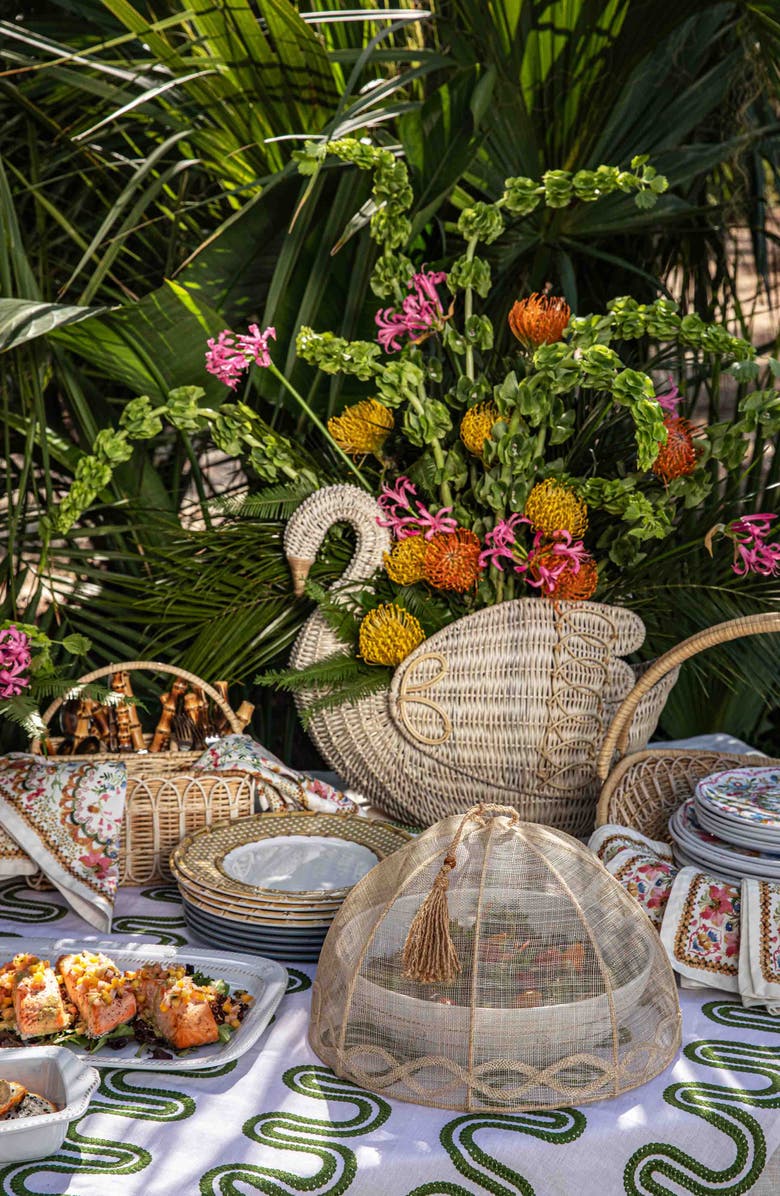 Juliska Provence Rattan Swan Basket, Alternate, color, 