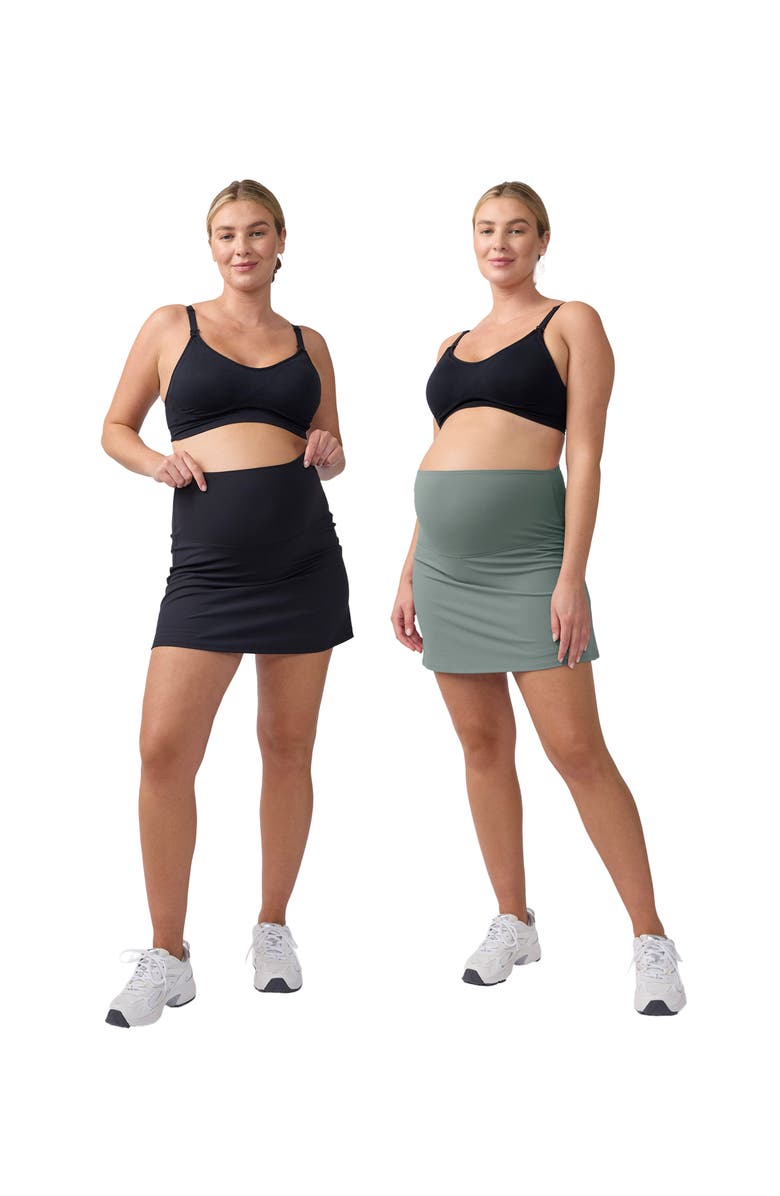 Ingrid & Isabel Active Skort Bundle, Main, color, Black/Sage Green