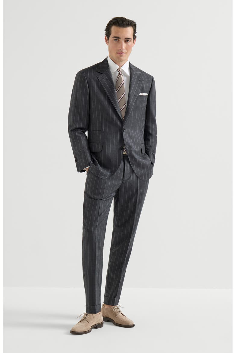 Virgin wool blazer, Alternate, color, Grey