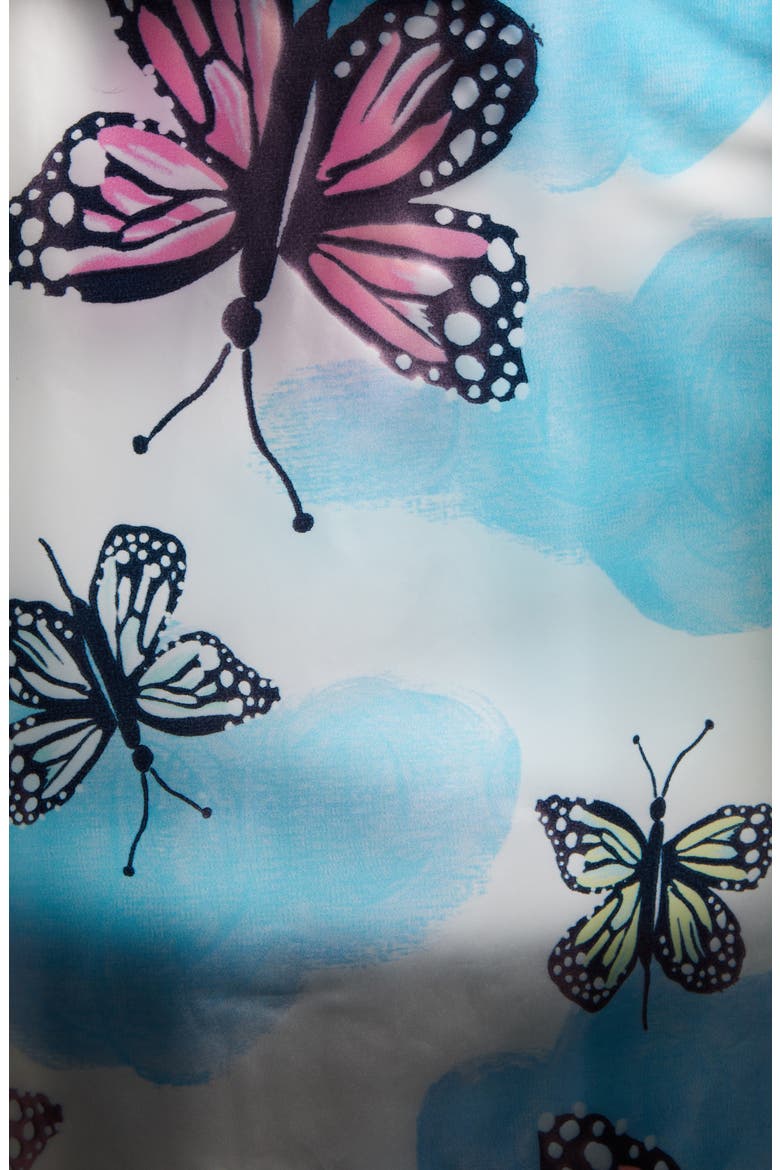 Cristina Martinez Butterfly Hooded Raincoat, Alternate, color, FROSTED BUTTERFLY CLOUDS