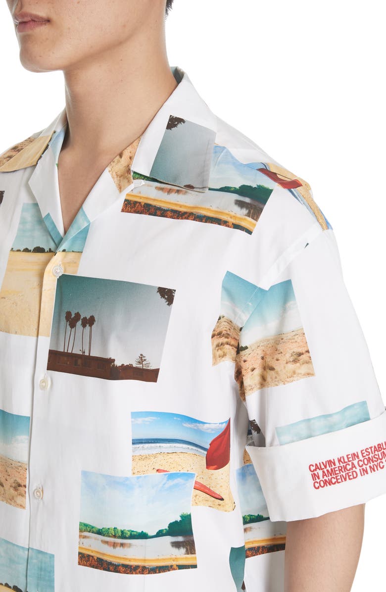 CALVIN KLEIN 205W39NYC Print Sport Shirt, Alternate, color, 