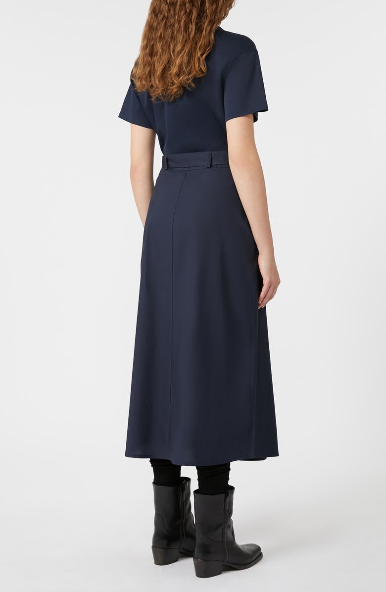 Weekend Max Mara Gommoso Pleated Midi Dress, Alternate, color, Navy