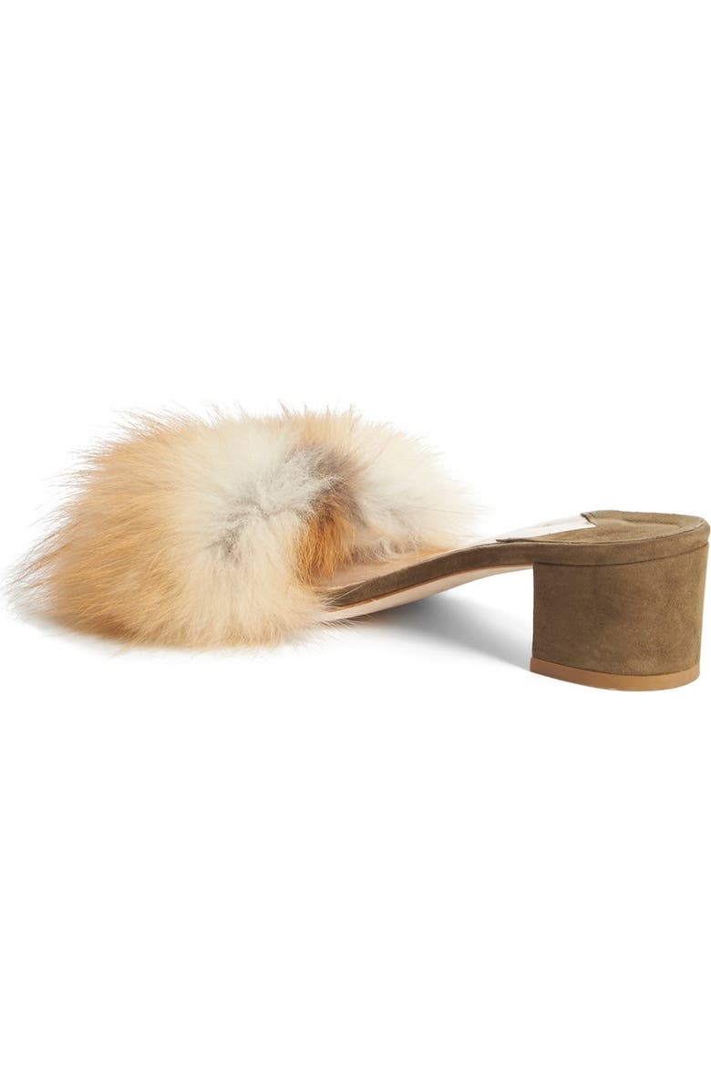 Brother Vellies 'Tufted' Genuine Fox Fur Slide Sandal, Alternate, color,