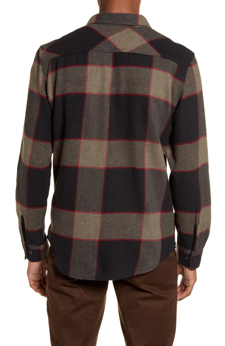 Brixton Bowery Plaid Button-Up Flannel Shirt, Alternate, color, 