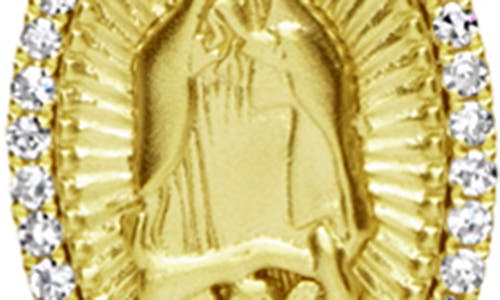 Meira T Pavé Diamond Mary Guadalupe Pendant Necklace In Gold