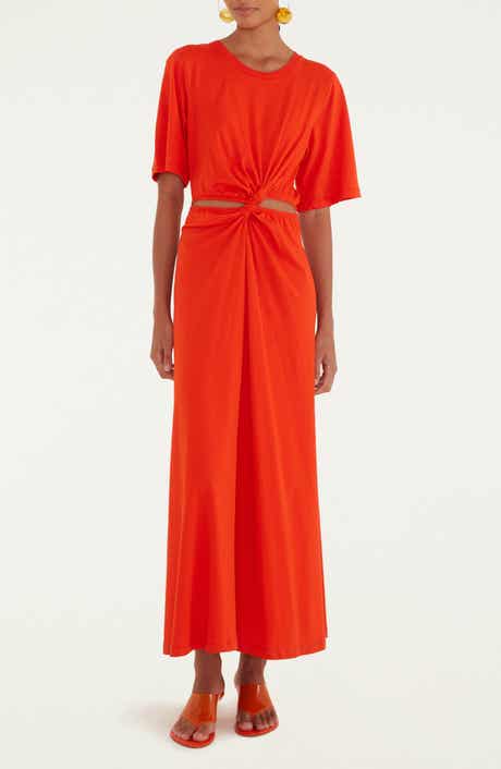 Artsy Cutout Detail Cotton Maxi Dress