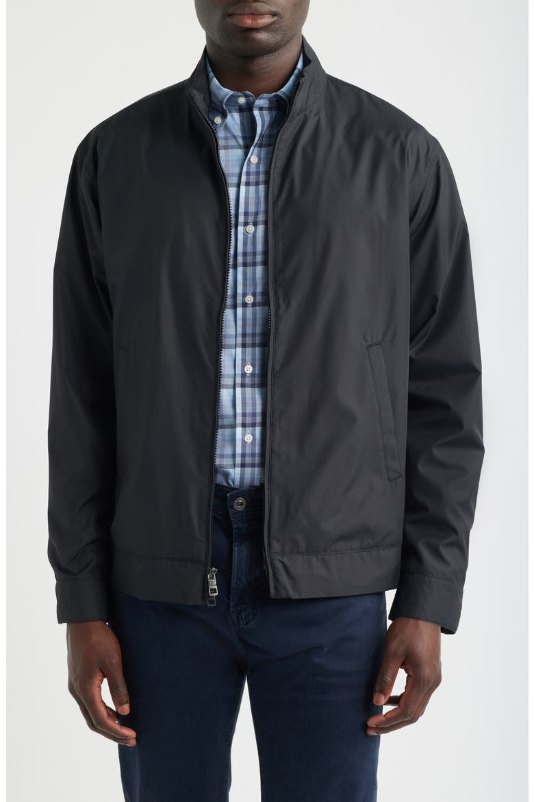 Hartford Recycled Polyester Bomber Jacket, Main, color, BLACK