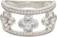 Juvell Cubic Zirconia Clover Ring