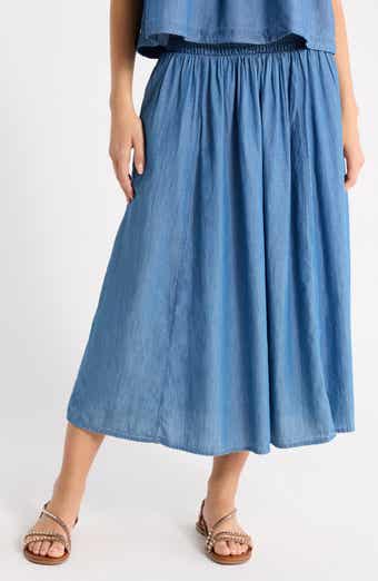 Chambray Maxi Skirt