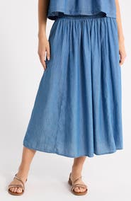 Melrose and Market Chambray Maxi Skirt