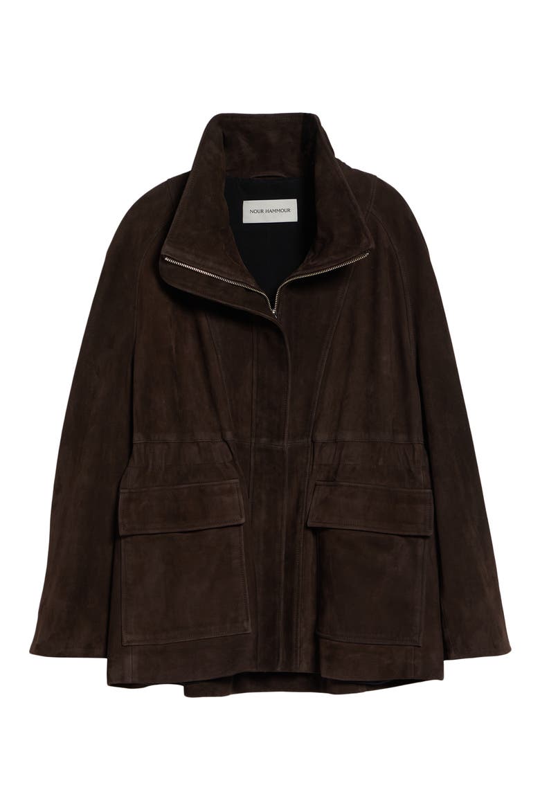 Quai Suede Jacket, Alternate, color, MOCHA