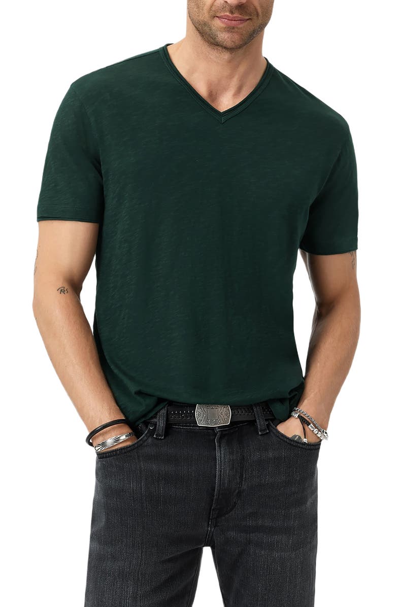 John Varvatos Miles Slub Organic Cotton T-Shirt, Main, color, Seaweed