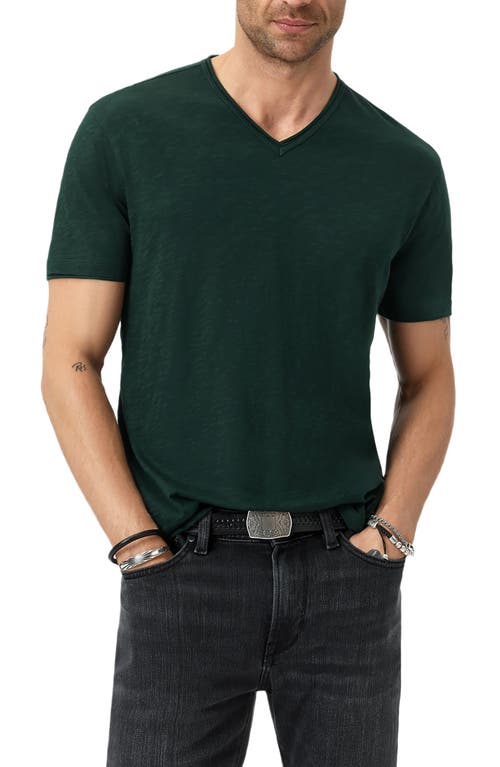 John Varvatos Miles Slub Organic Cotton T-shirt In Green