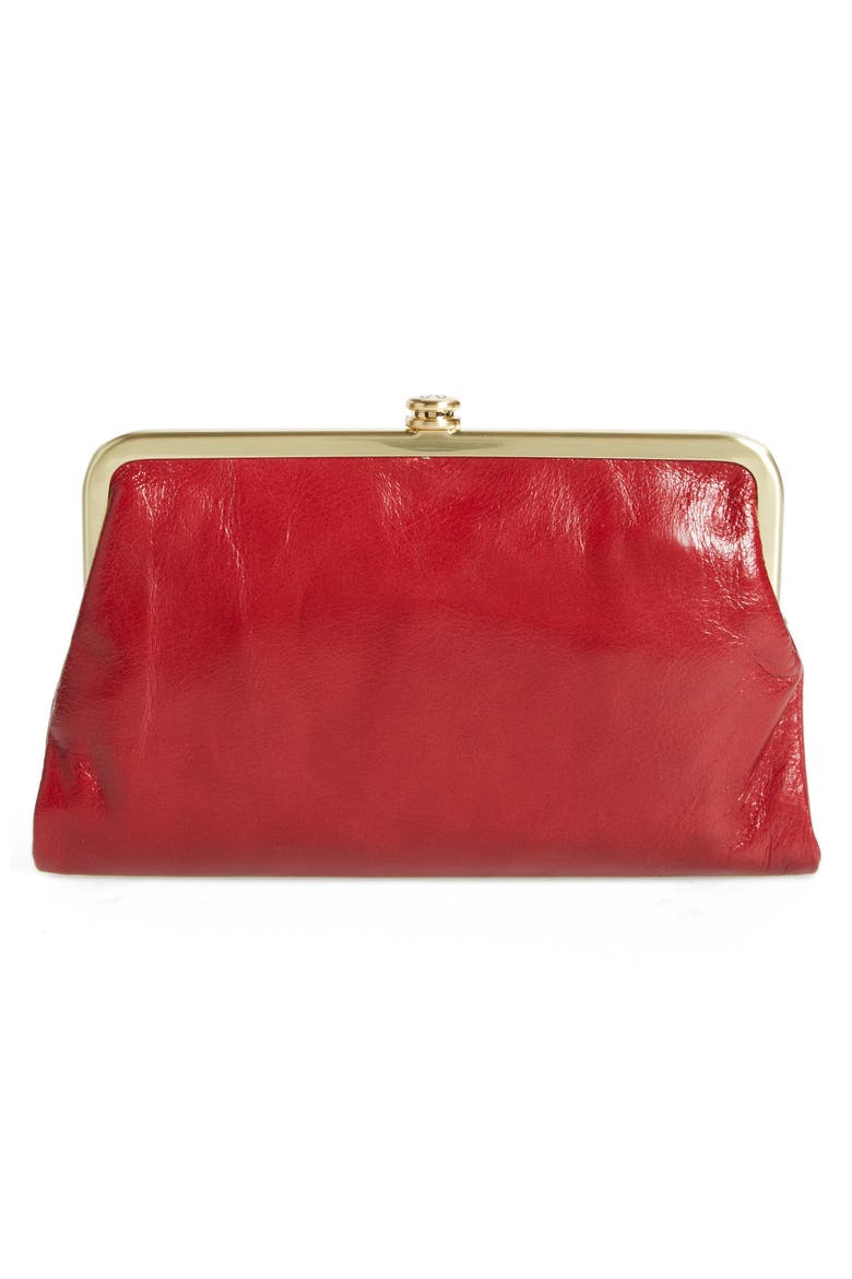 Suzette Calfskin Leather Wallet, Alternate, color, CARDINAL