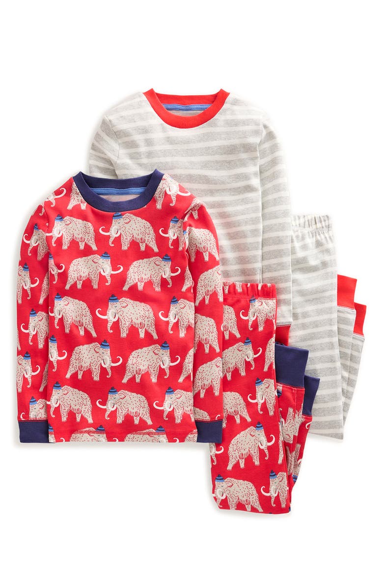 Mini Boden Kids' 2-Pack Fitted Two-Piece Cotton Pajamas, Main, color,