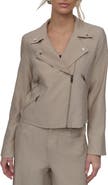 DKNY Crinkle Moto Jacket