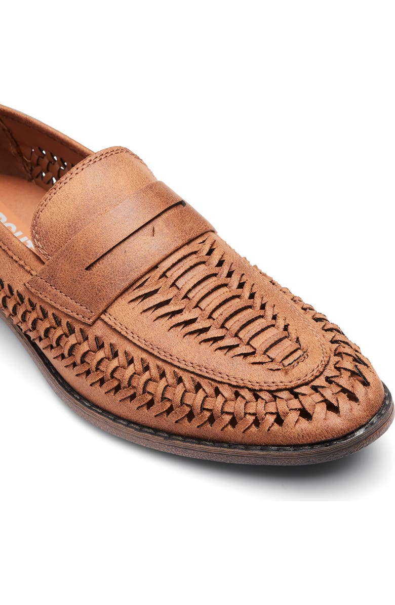 Uncut LOVETT Almond Toe Huarache, Alternate, color, Natural Nubuck Pu