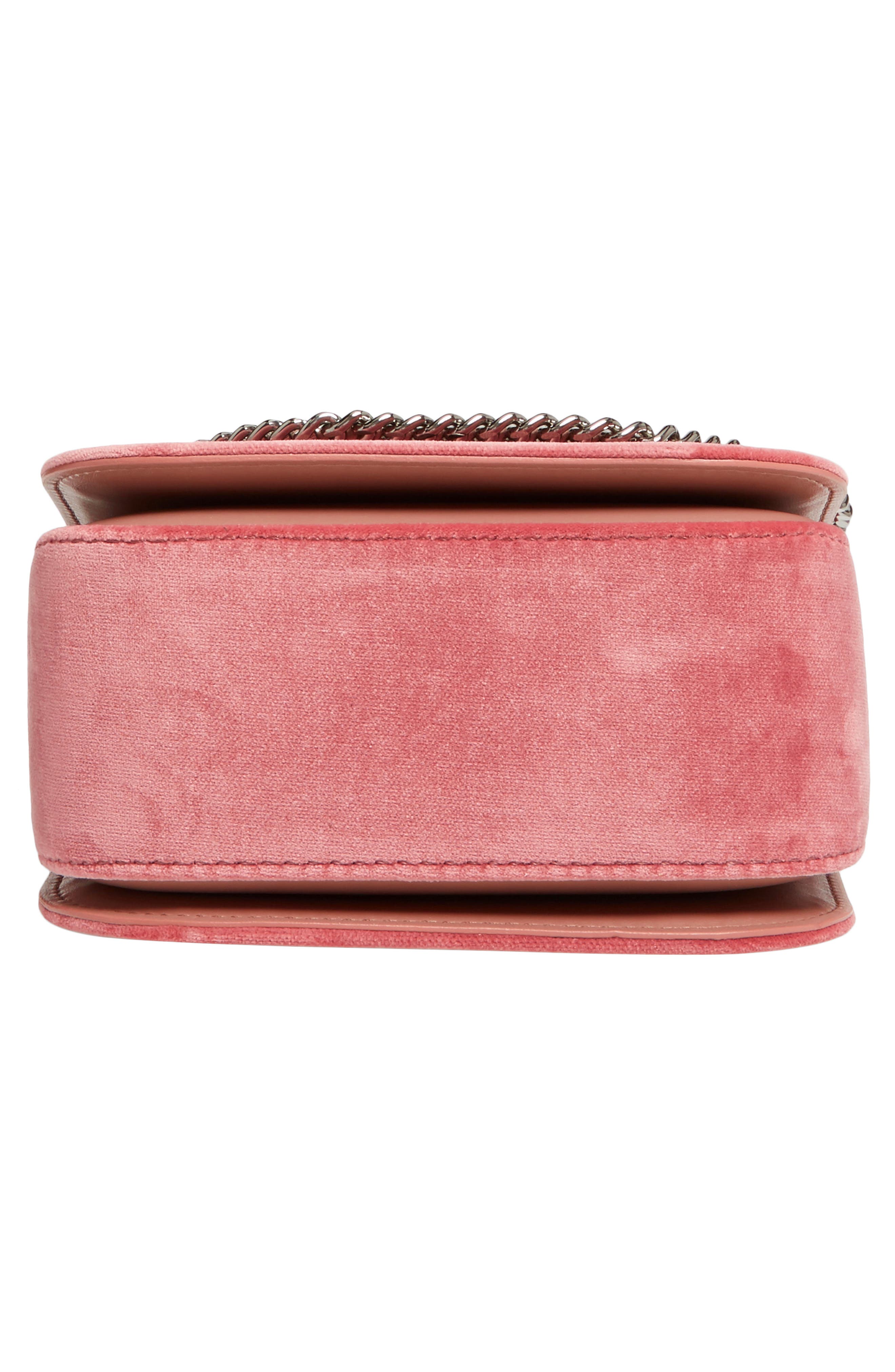 Stella McCartney Mini Falabella Box Velvet Shoulder Bag, Alternate, color, 