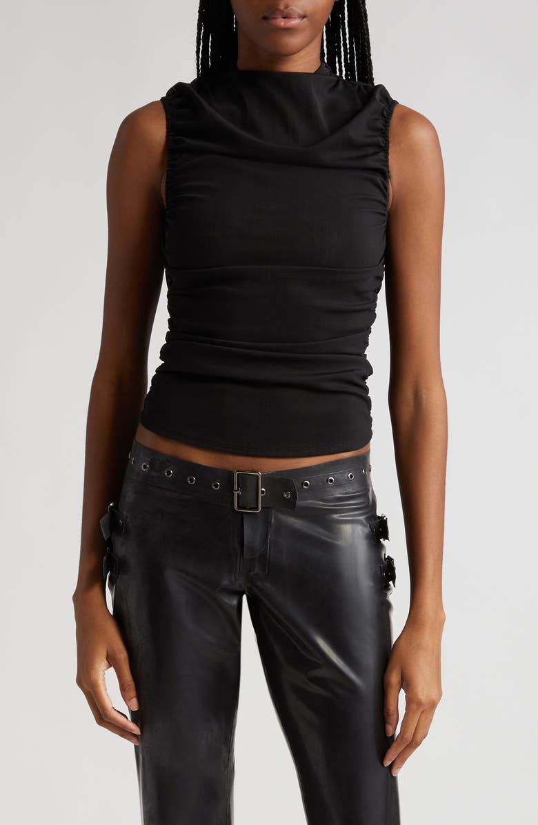 Miaou Cam Ruched Crop Top, Main, color, 