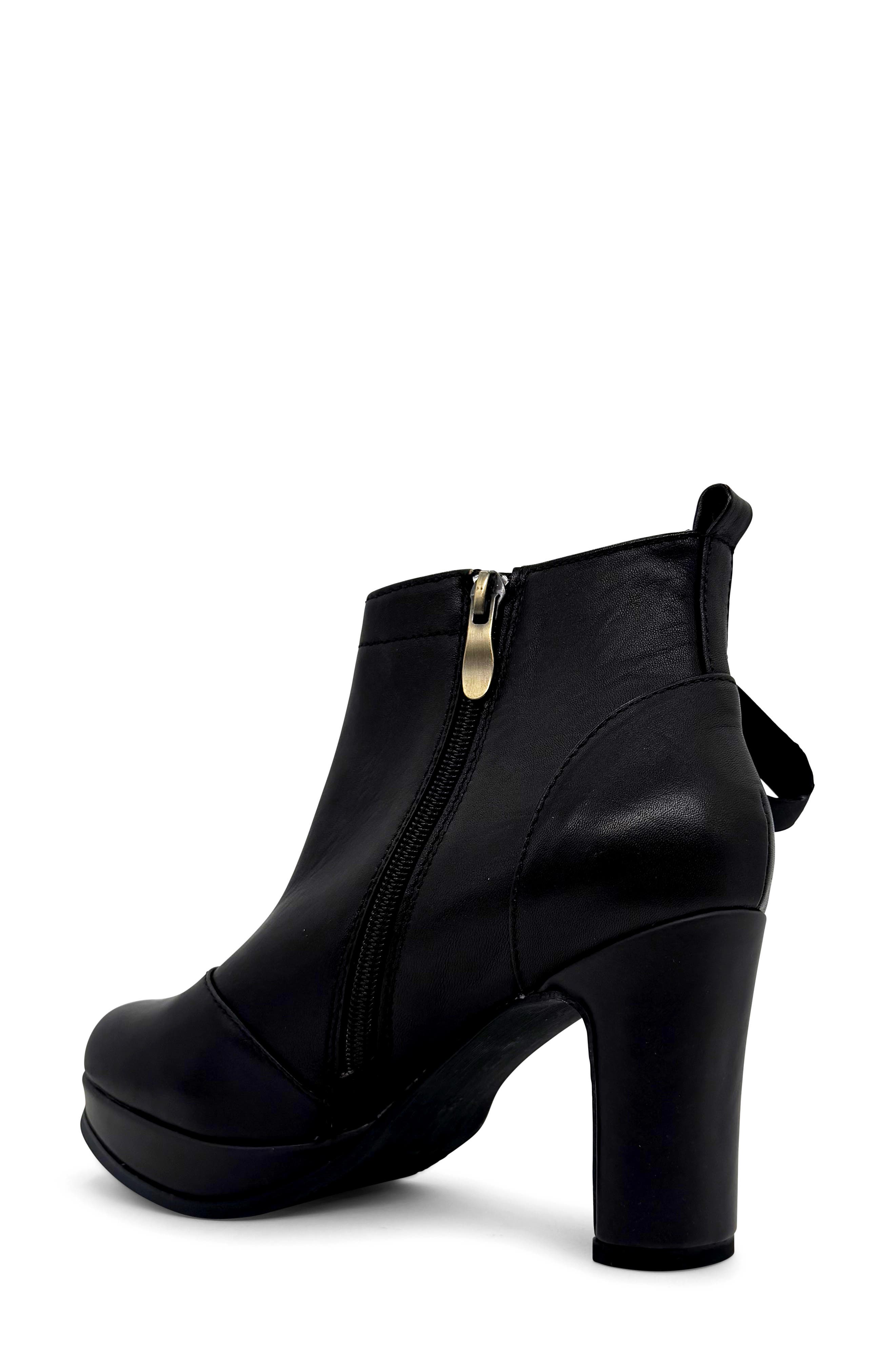 Guilty Leather Bootie, Alternate, color, BLACK
