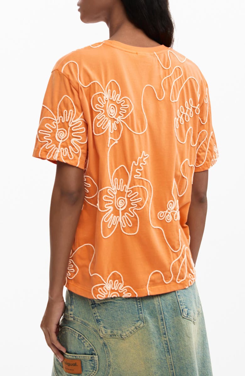 Desigual Appliqué T-Shirt, Alternate, color, Light Orange