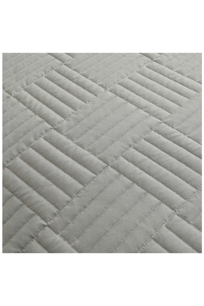 Grid Oversized Quilt Set, Alternate, color, GREY
