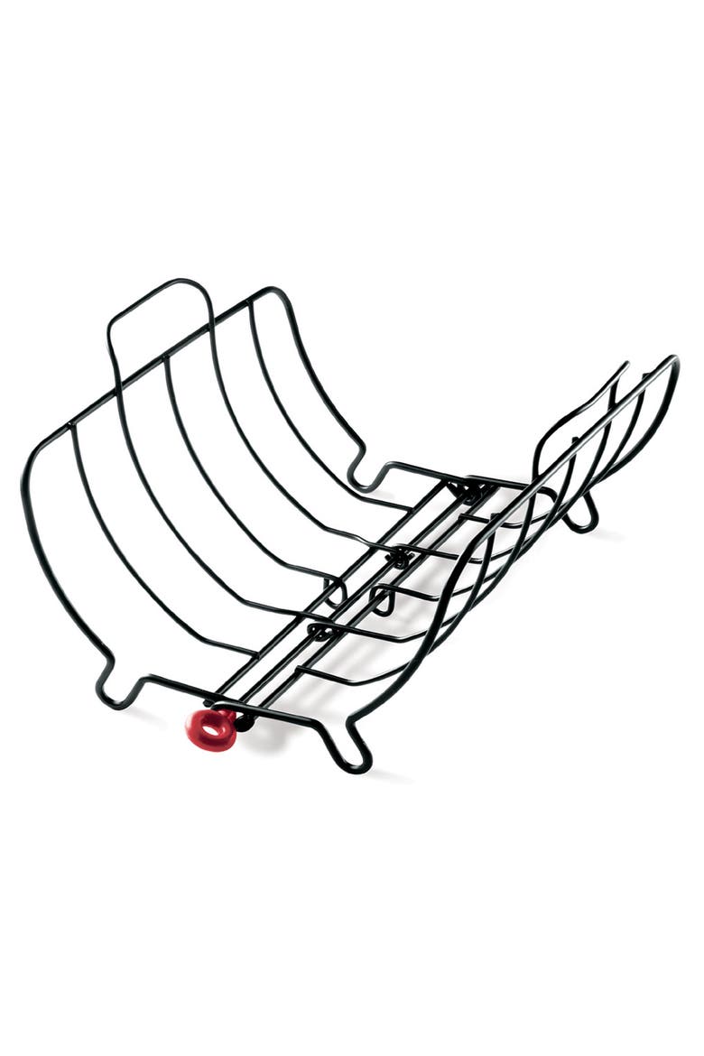 Roast & Serve Non-Stick Turkey and Poultry Roasting Rack, Main, color, Black
