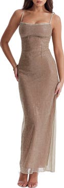 HOUSE OF CB Alondra Beaded Cocktail Dress