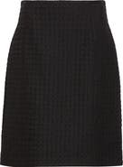 Lafayette 148 New York High Waist Textured Houndstooth Jacquard Skirt